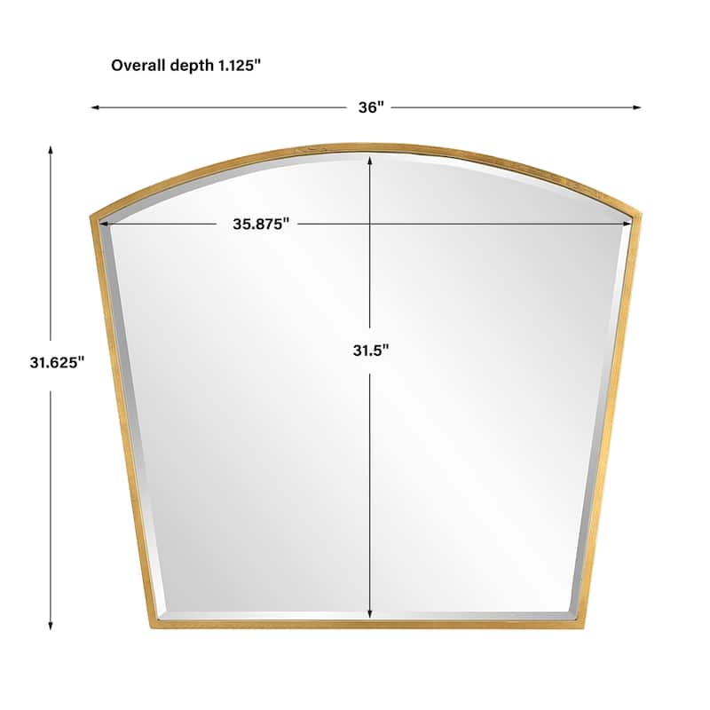 Uttermost Boundary Gold Arch Mirror - 36 W X 31.625 H X 1.125 D (in)