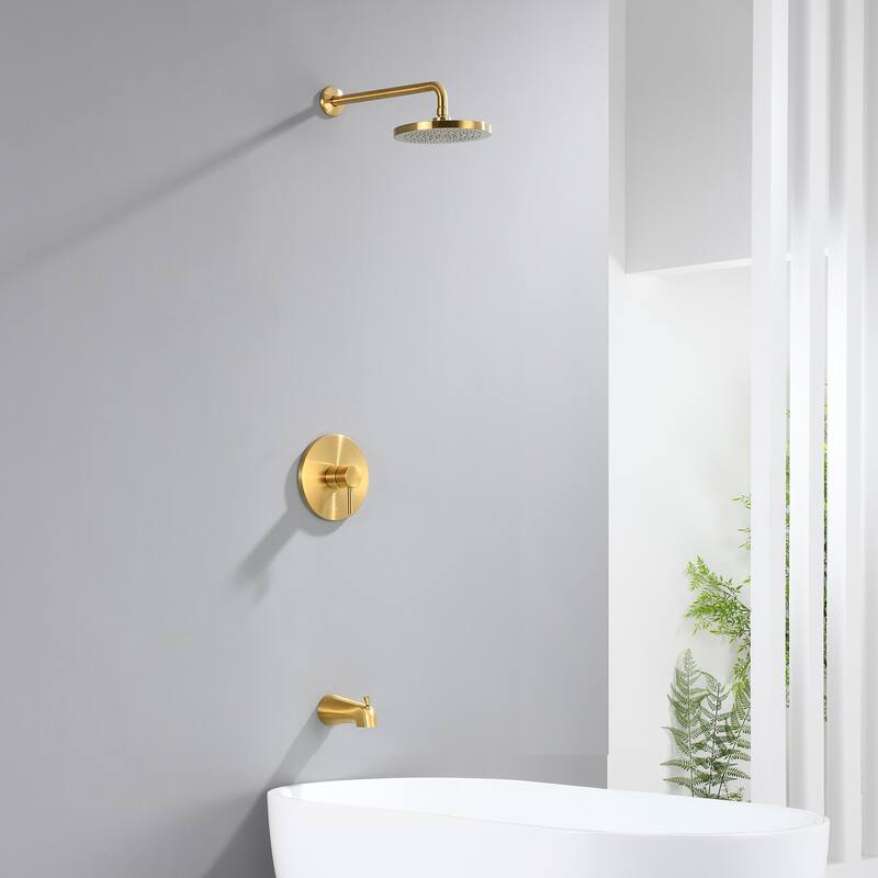 Luxier SS-C02 Single Handle 1-Spray Tub & Shower Faucet with Valve