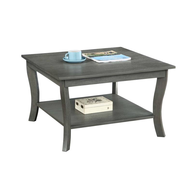 Convenience Concepts American Heritage Square Coffee Table with Shelf