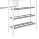 preview thumbnail 4 of 8, Twin Loft Metal Bed with 3 Layers of Shelves and Desk,Maximized Space,White