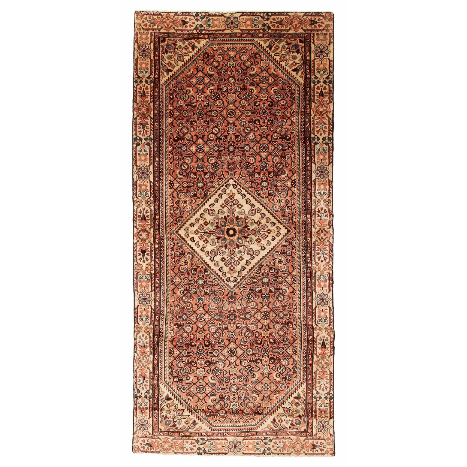 ECARPETGALLERY Hand-knotted Andelz Copper Wool Rug - 4' 7" x 10' 6"