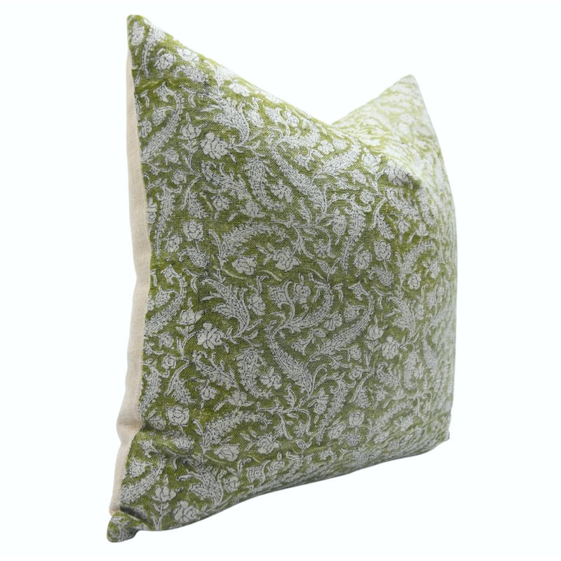 Fabdivine Linen Square Block print pillow Cover