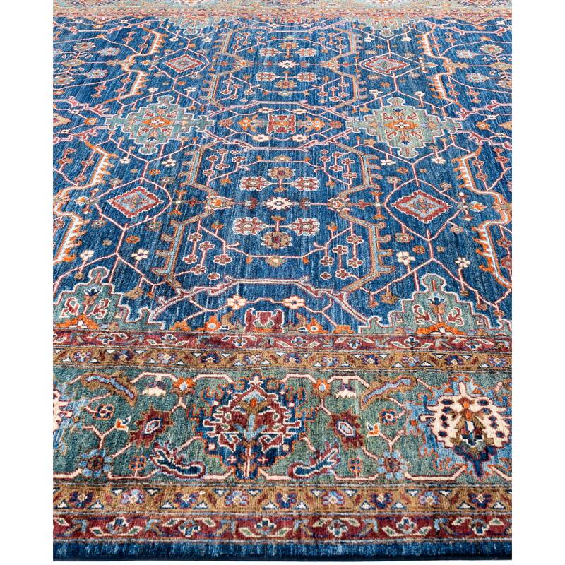 Serapi One-of-a-Kind Hand-Knotted Area Rug - Blue - 9' 2" x 11' 11"