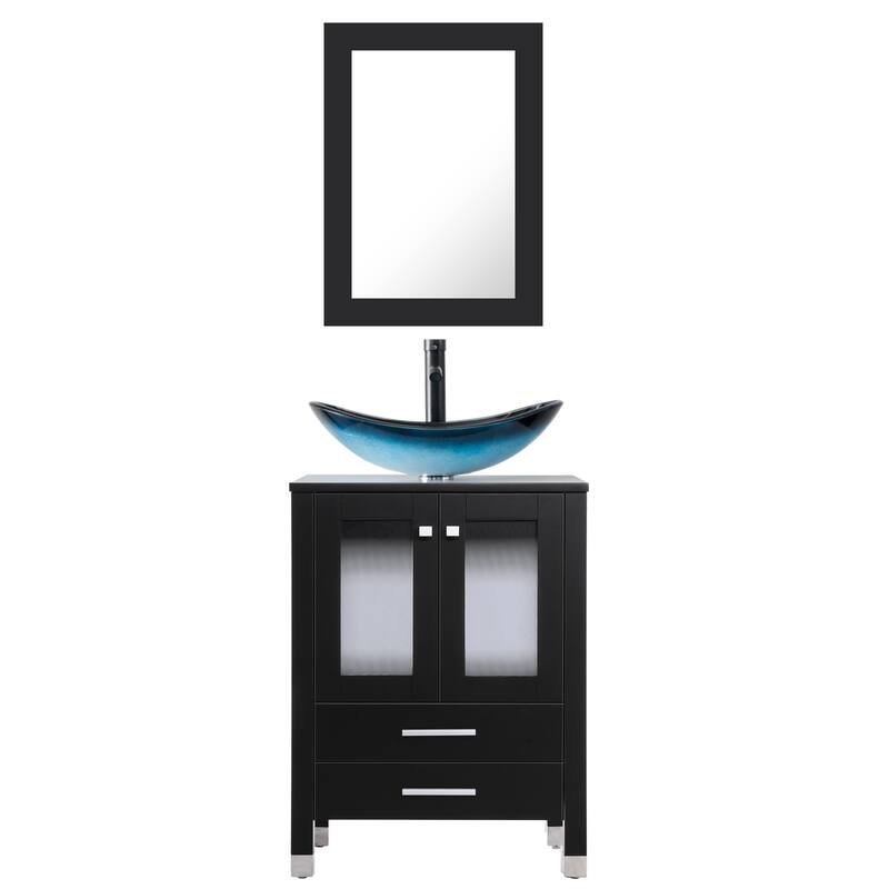 24" Bathroom Vanity with Sink Set Storage Cabinet Combo