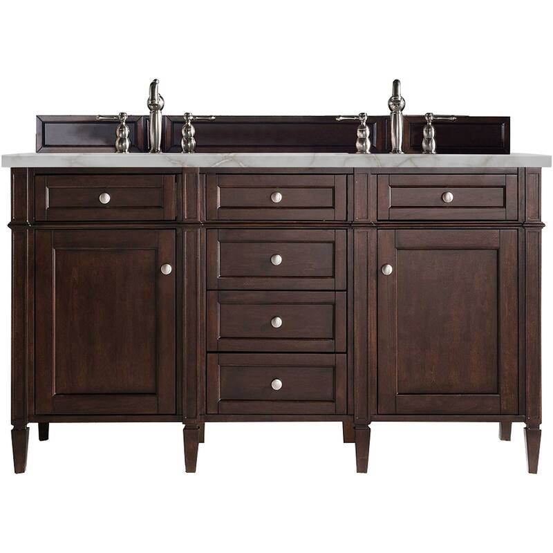 James Martin Vanities 650-V60D-FVSL Brittany 60" Free Standing Double - Burnished Mahogany