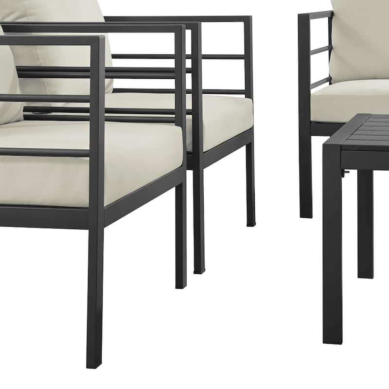 Corvus Gamba 5-piece Outdoor Iron Patio Seating Set with Coffee Table