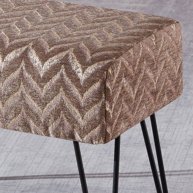 Jacquard Chenille Ottoman