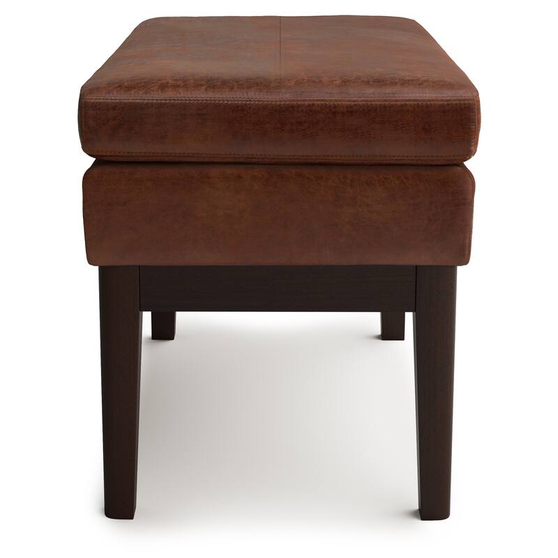 WYNDENHALL Bragg 27 inch Wide Mid Century Small Ottoman Bench