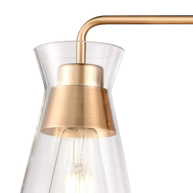 Elk Home Brookville Burnished Brass With Clear Glass 3 Light Vanity