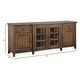preview thumbnail 12 of 10, Magnussen Home Bay Creek Toasted Nutmeg 80" Console - 80"W x 18"D x 32"H