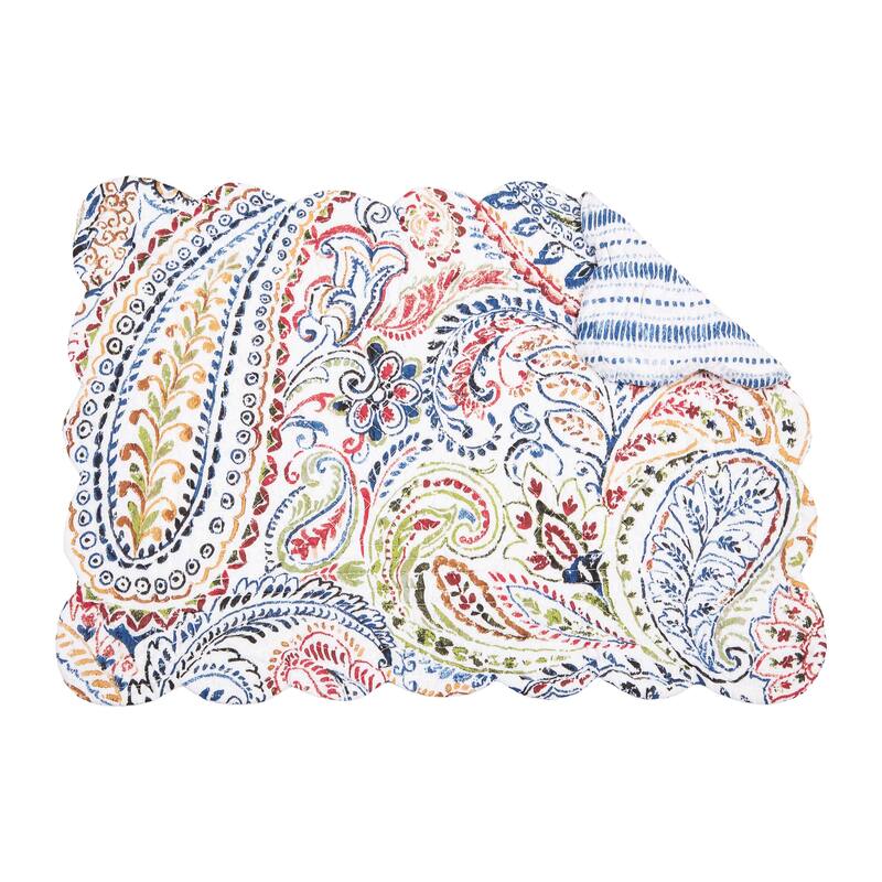 Payton Paisley Placemats Set of 6, 13" x 19" - Multicolored