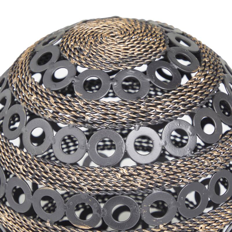 Grey Metal Industrial Sculpture (Set of 2) - S/2 8", 6"W