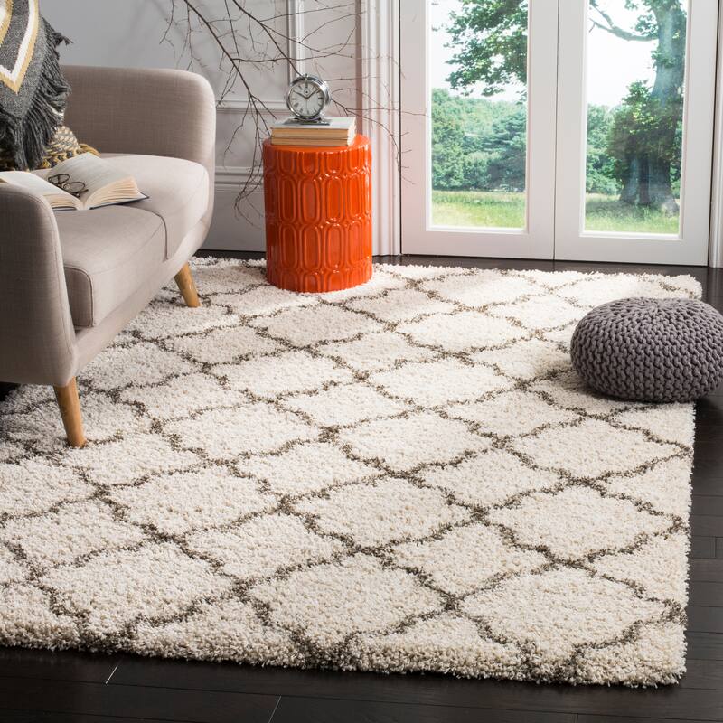 SAFAVIEH Hudson Shag Vitchka Glam Trellis 2-inch Area Rug