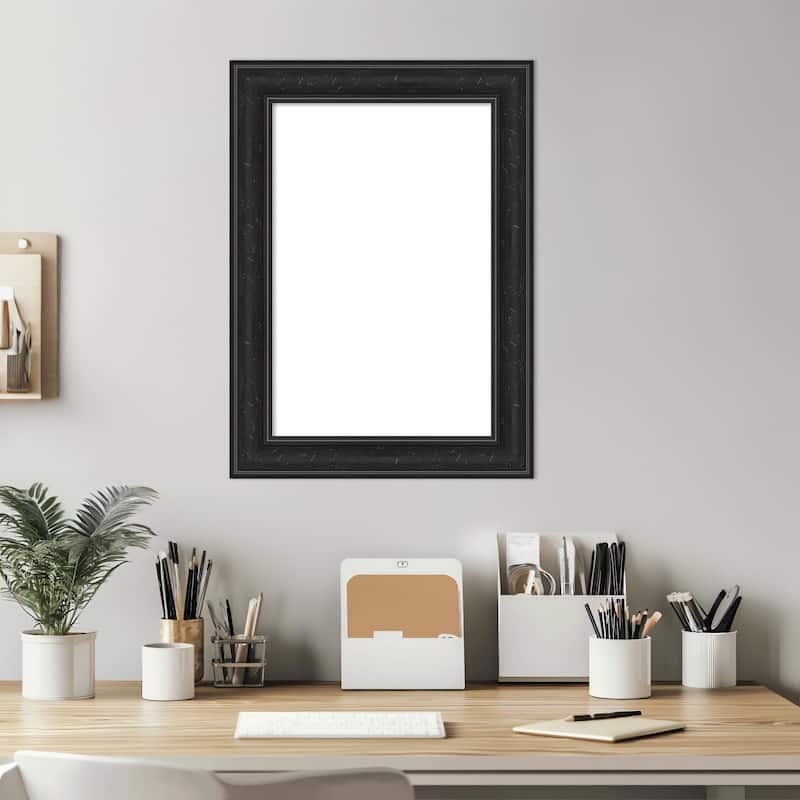 Amanti Art Shipwreck Black Narrow Framed Dry Erase Magnetic Board