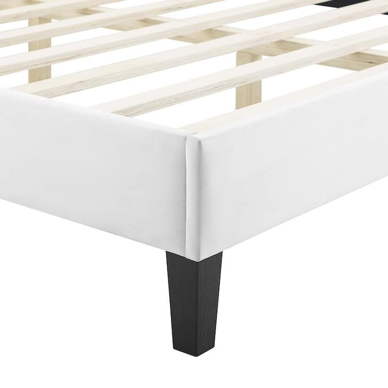 Elise Twin Performance Velvet Platform Bed