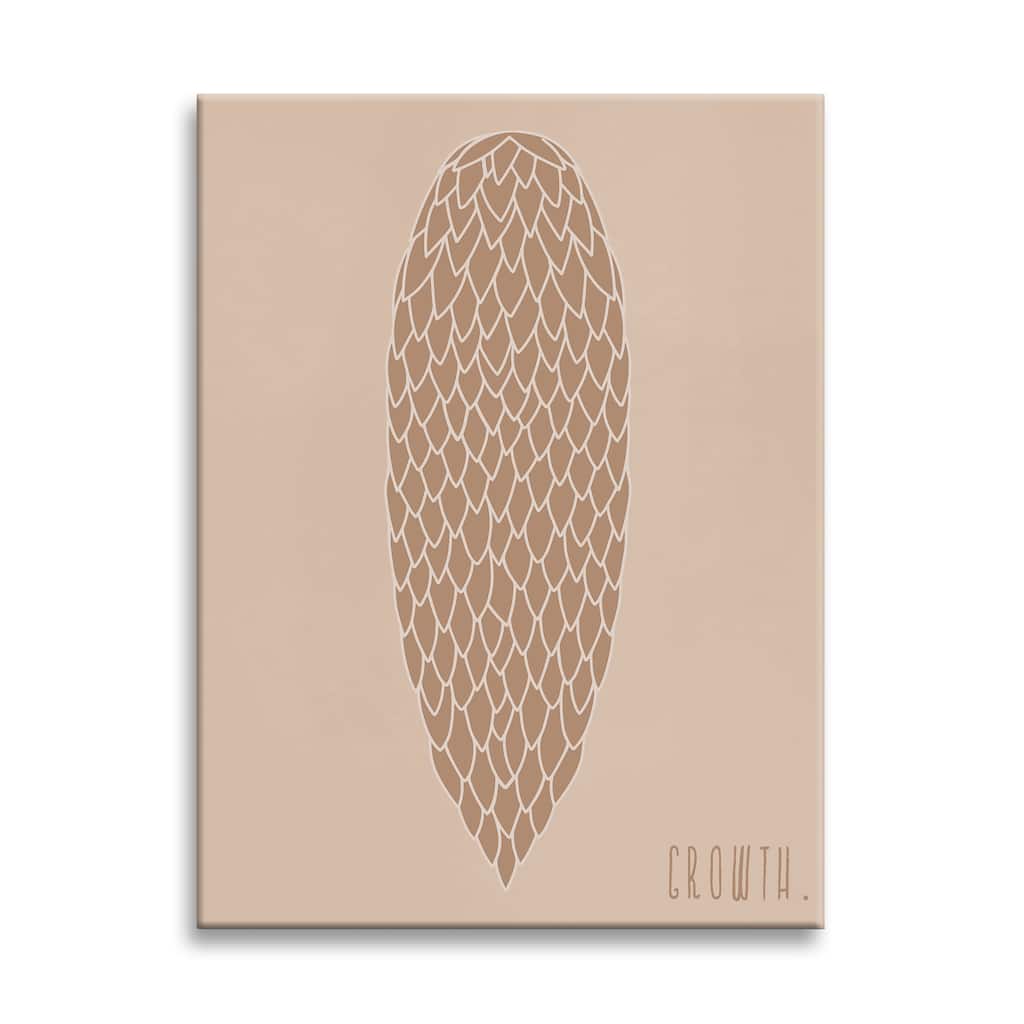 Minimal Pinecone II' Fall Harvest Canvas Wall Art