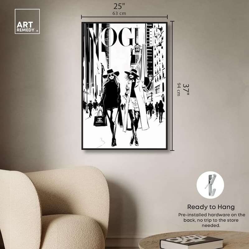 Shopping Gals Cover Canvas by Art Remedy