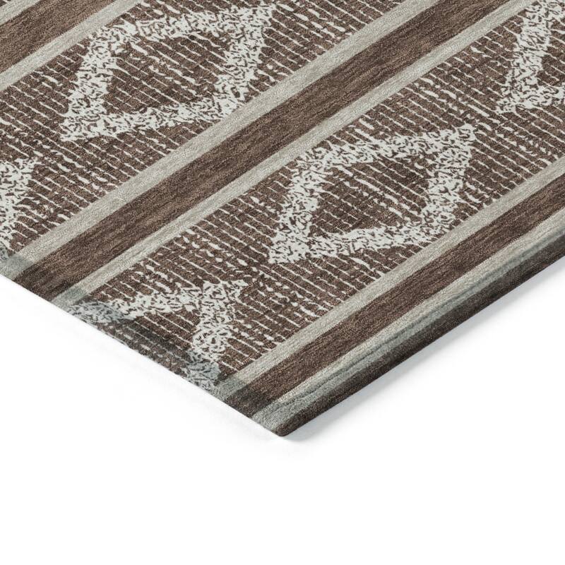 HomeRoots Geometric Transitional Rectangle Outdoor Rug