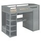 preview thumbnail 23 of 26, Twin Size Wood Loft Bed with Wardrobes, 4 Drawers and 4 Shelves