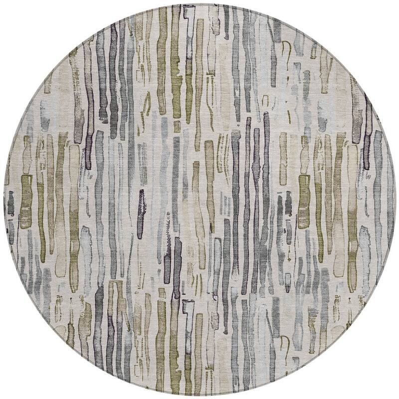 HomeRoots Striped Modern Rectangle Outdoor Rug
