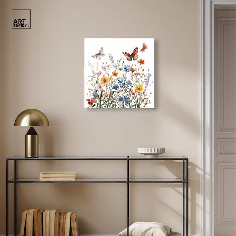 Garden of Fluttering Acrylic by Art Remedy, Ready to Hang