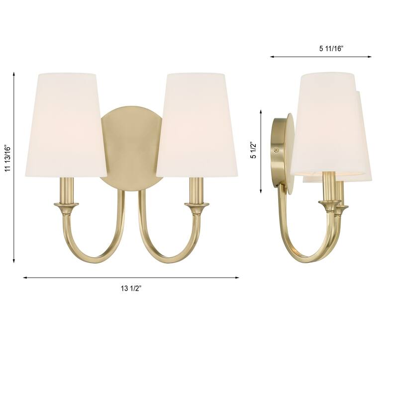 Crystorama Lighting Group PAY-922 Payton 2 Light 14" Wide Vanity Light
