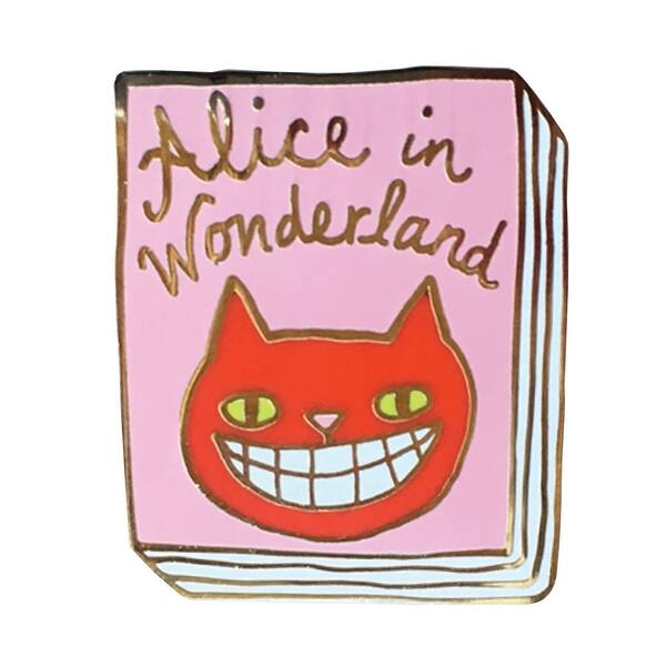 Shop Floriana Book Lover Lapel Pin Alice In Wonderland Enameled Book Cover 1 Alice In Wonderland On Sale Overstock 27070220