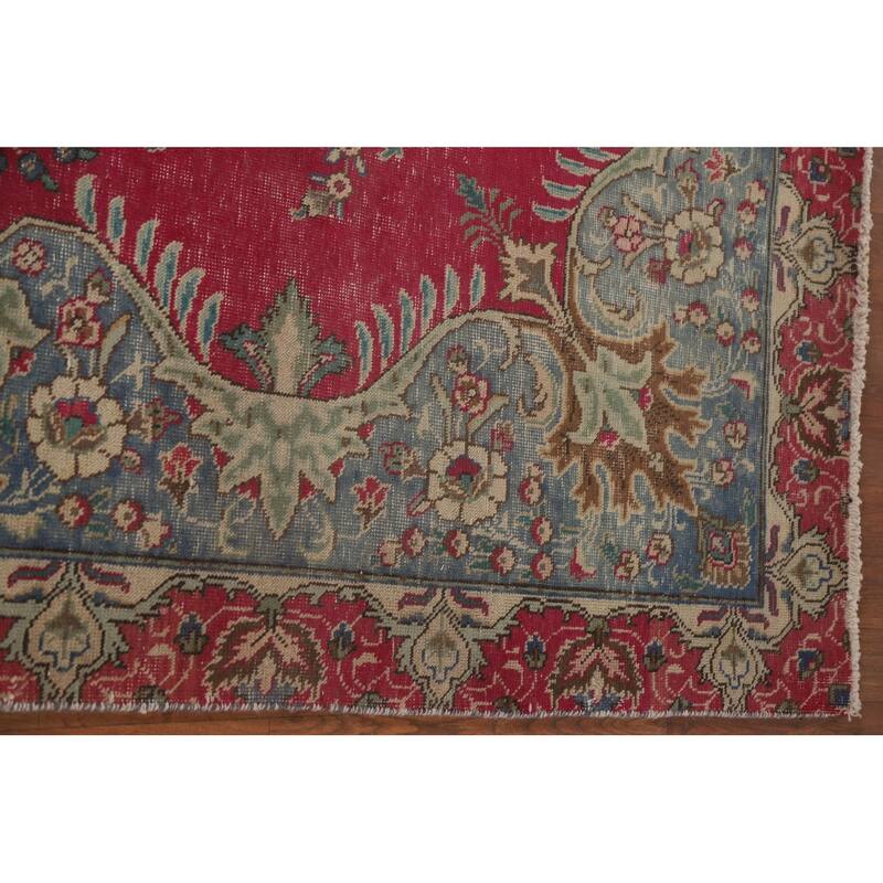 Tabriz Persian Vintage Area Rug Handmade Wool Carpet - 4'7" x 6'4"