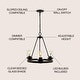 preview thumbnail 9 of 20, Athos Ring Iron/Seeded Glass Bohemian Cottae LED Chandelier, Oil Rubbed Bronze by JONATHAN Y