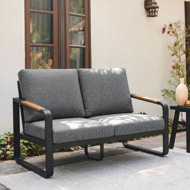 Outdoor Patio Conversation Chair, Loveseat, Sofa with Removable Cushions
