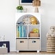 preview thumbnail 8 of 14, Kids Curve Appeal 23 in. 4 Cubby Bookcase – White with Optional Bins
