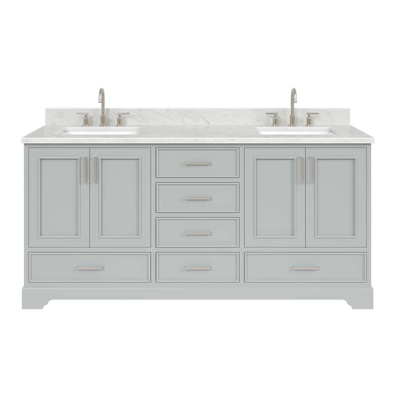Ariel M073DCW2RVO Stafford 73" Free Standing Double Basin Vanity Set - Grey - Ash Finish