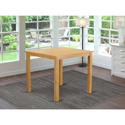 Counter Height Square Dining Table - Natural Oak Finish with Expansion Leaf for Family Dining - 42