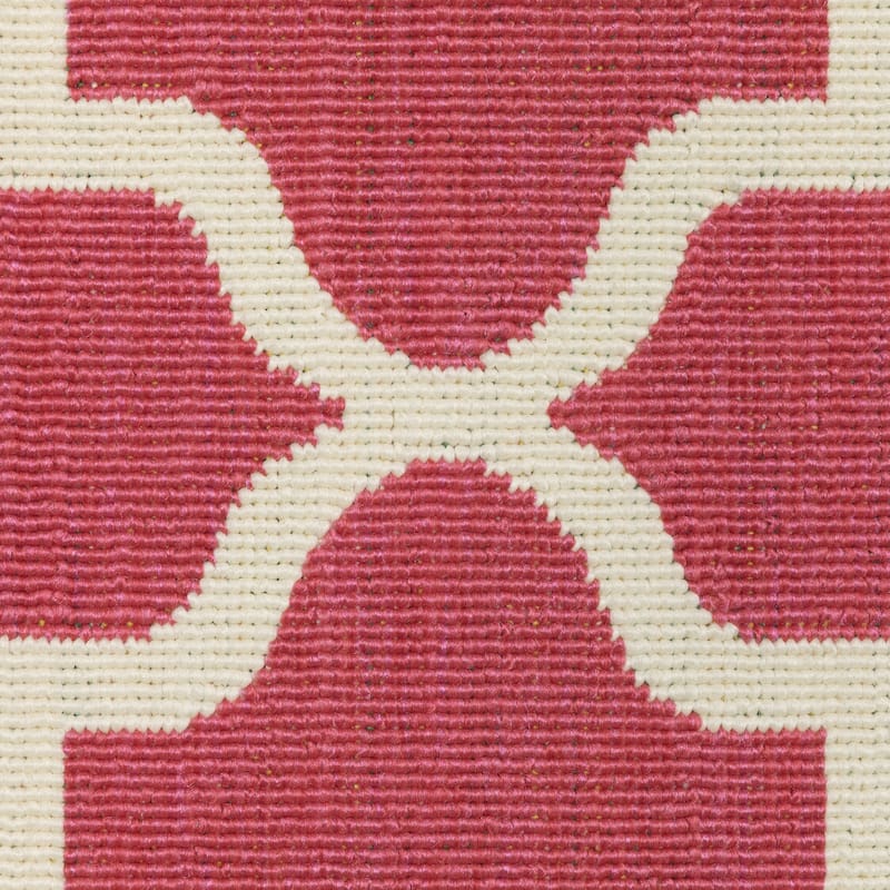 Harlowe Scalloped Lattice Pink/ Ivory Area Rug