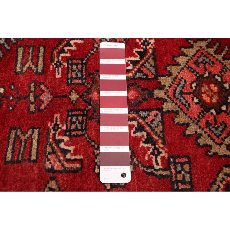 ECARPETGALLERY Hand-knotted Andelz Dark Red Wool Rug - 3'11 x 6'7