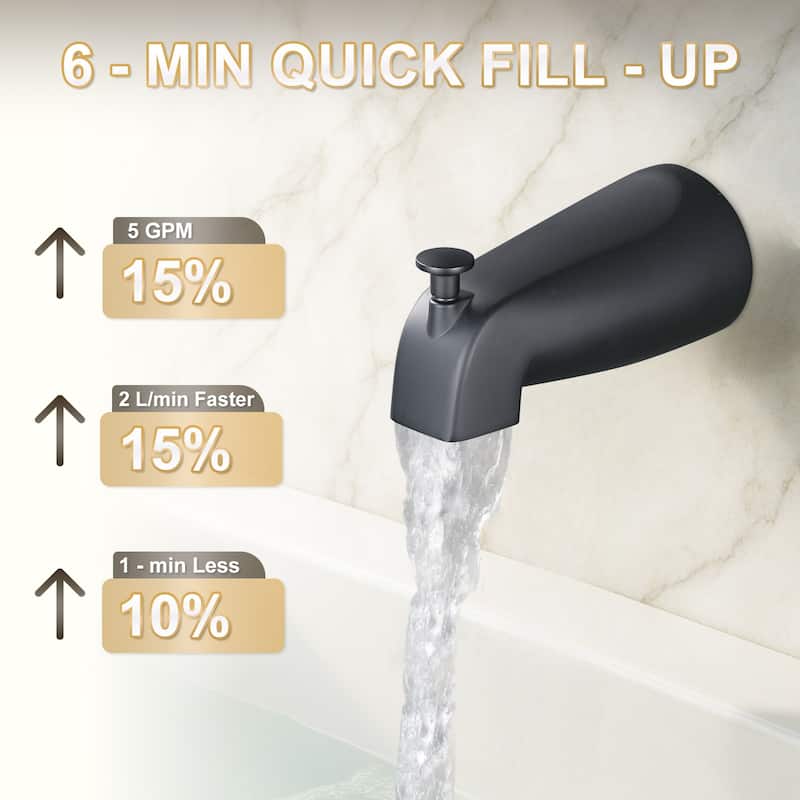 WOWOW Integrated Diverter Bathtub Spout