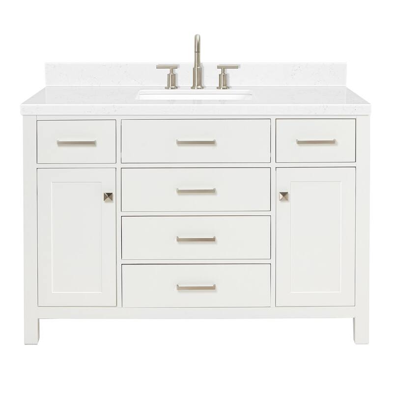 Ariel H048SCQRVO Bristol 48" Free Standing Single Basin Vanity Set - White
