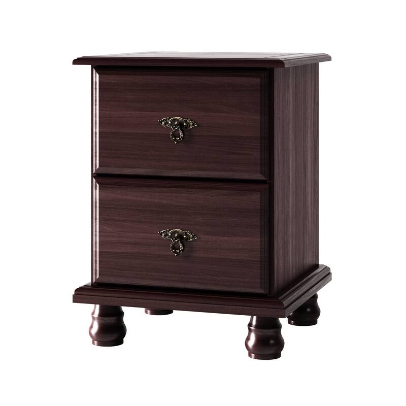 Palace Imports 100% Solid Wood Traditional Kyle 2-Drawer Nightstand