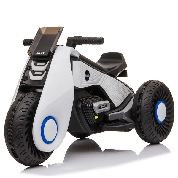 Children's Electric Motorcycle 3 Wheels Double Drive White cool - 7'6" x 9'6". Opens flyout.