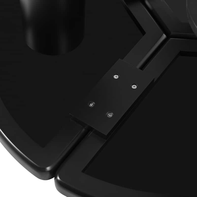 Roomfitters Modern Petal-Shaped Coffee Table, Minimalist Round End Table with 3 Sturdy Legs and Smooth Edges for Living Room