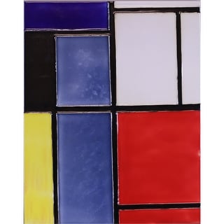 La Pastiche Tableau 3 with Multi-color Trivet/Wall Accent Tile (Felt ...