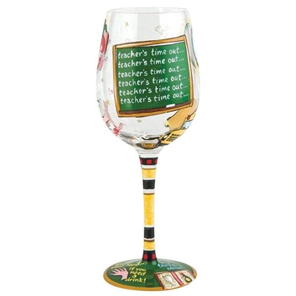 Hand Painted Appreciation Wine Glass - Teacher - Bed Bath & Beyond -  15030739
