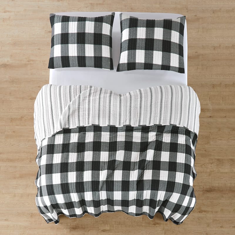 Camden Black Full/Queen Quilt Set - Levtex Home