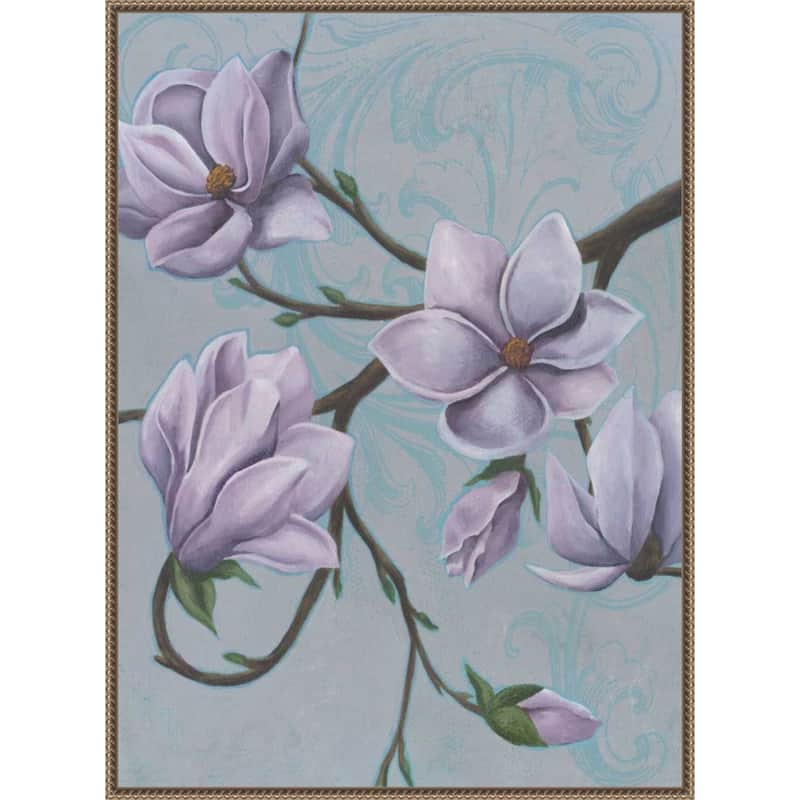 Branches of Magnolia No. 1 by Grace Popp Framed Canvas Wall Art Print
