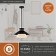 preview thumbnail 5 of 10, Loomis 1-Light Black Mid-Century Modern Pendant, White Glass Shade, Adj Height Ceiling Chandelier Dining Room Fixture