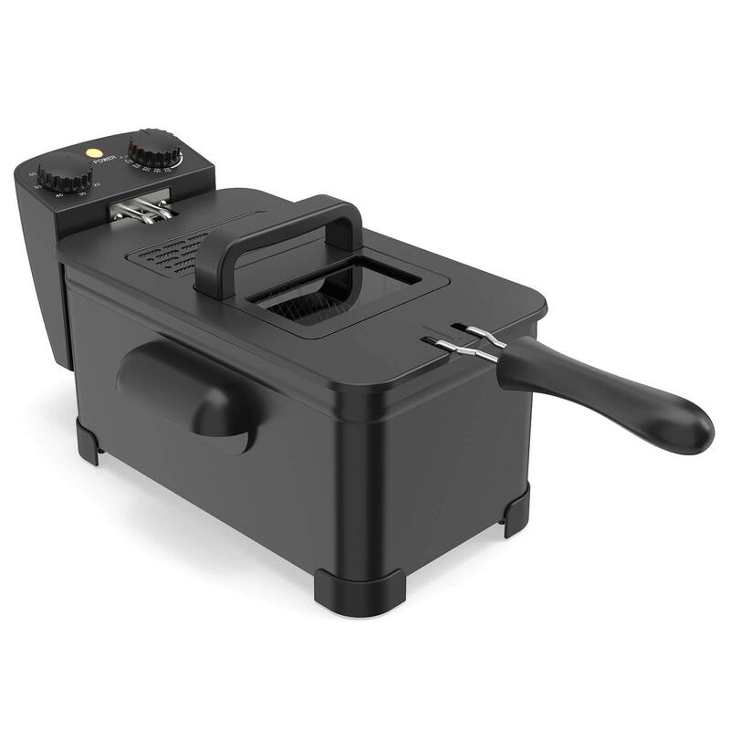 Costway 3 Liter Electric Deep Fryer 1700W Oil Fryer with Detachable