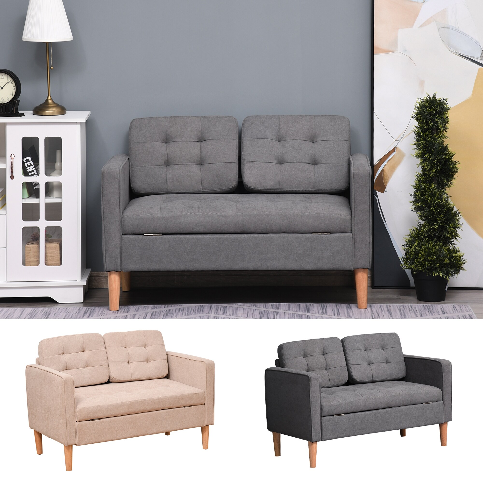 2 seater deals sofa with legs