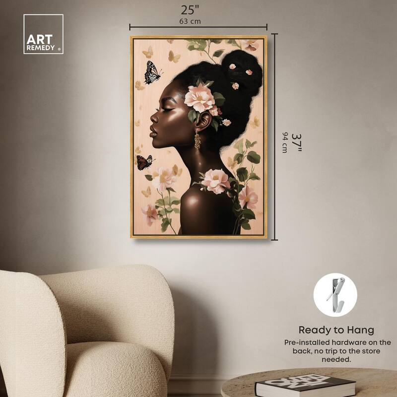 Apricot Whisper Canvas by Art Remedy