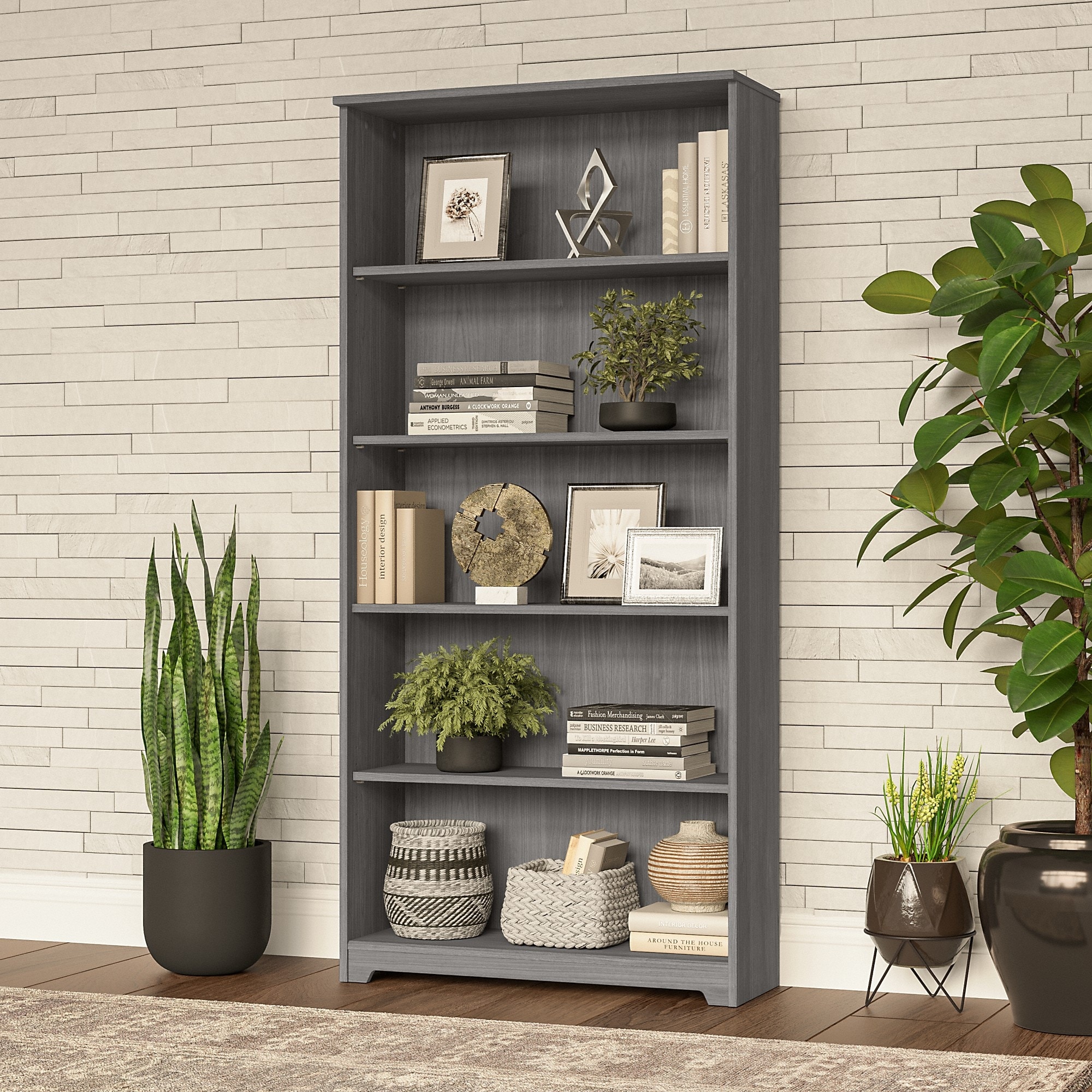 Cabot Tall 5 Shelf Bookcase by Bush Furniture On Sale Bed Bath