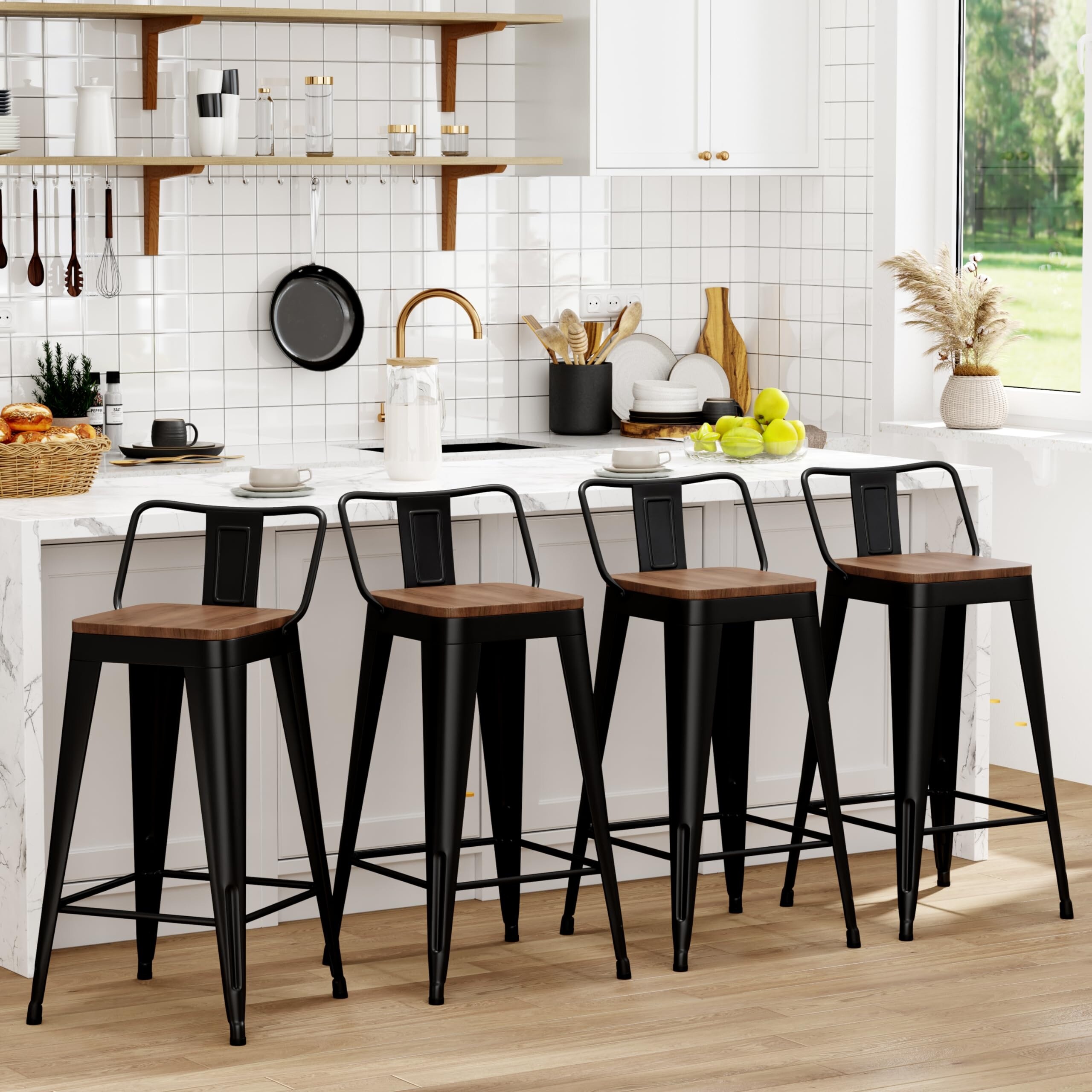 Bar Stools Set of Counter Height Bar Stools Metal Barstools with